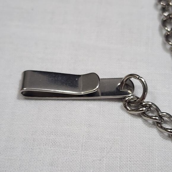 Al Agnew White Tailed Deer Pocket Watch Quartz Movement Silver Tone Case Chain - Picture 5 of 16